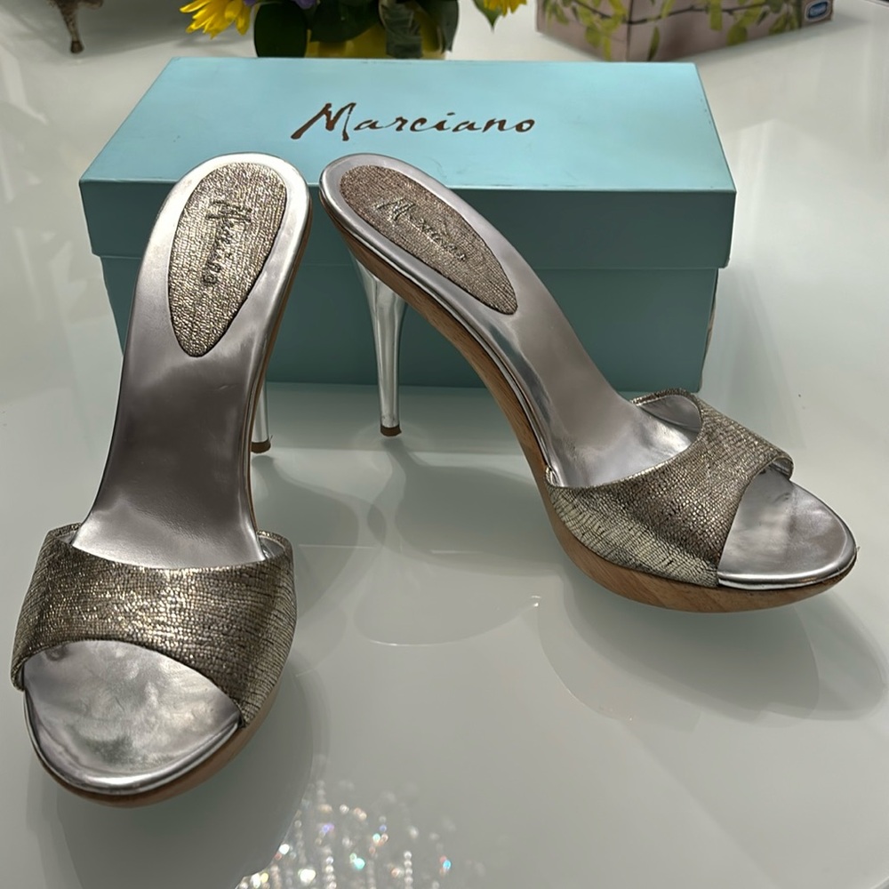 Marciano open toe heels size 9